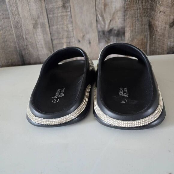 American Exchange Black Rhinestone Slip On Sandals 7 - Picture 5 of 6